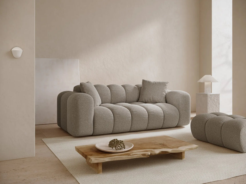 Treno 3-Sitzer Sofa aus Chenille in Dunkelbeige (Eden 4 Beige), 210x94x70 cm von Cosmopolitan Design – Bild 2