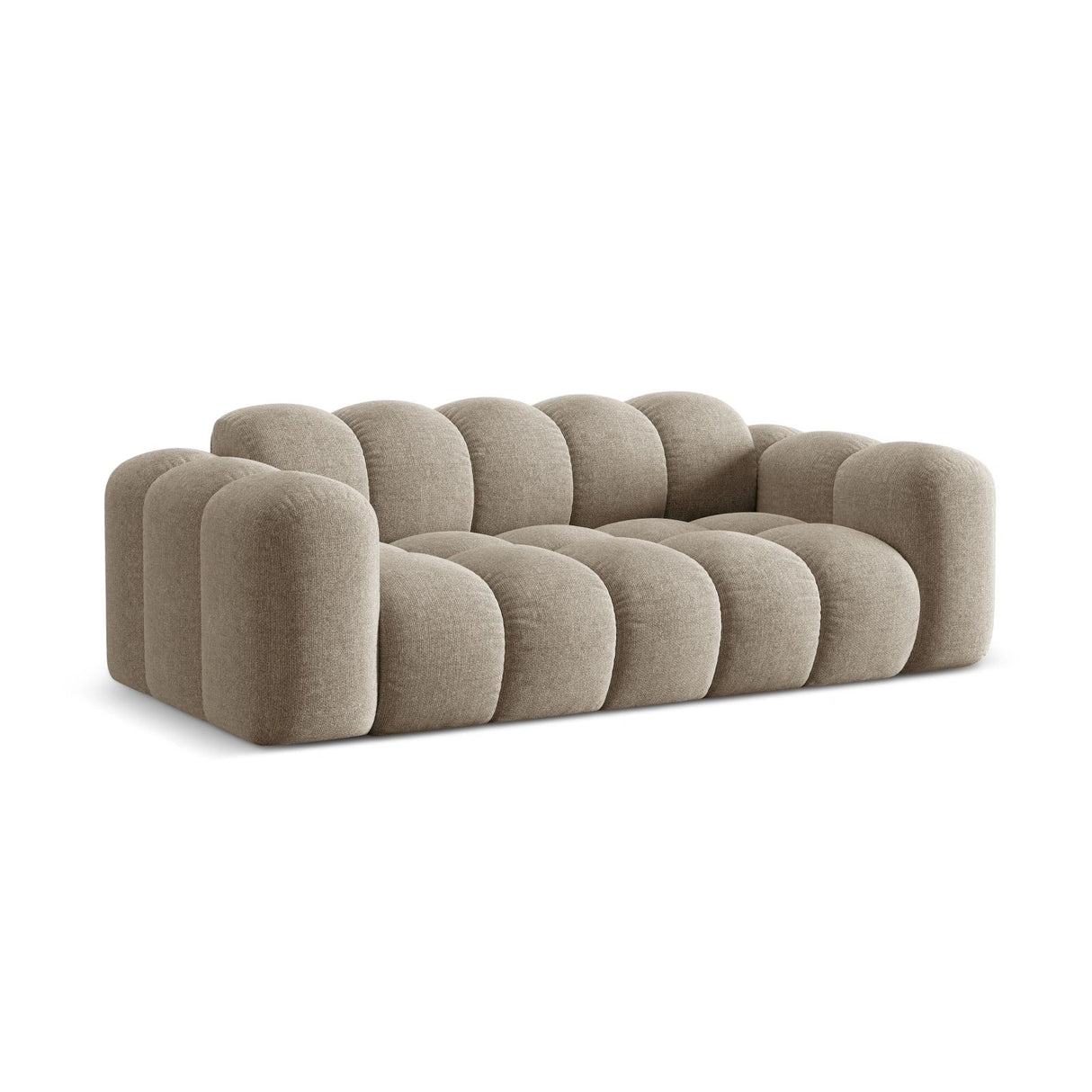 Treno 3-Sitzer Sofa aus Chenille in Dunkelbeige (Eden 4 Beige), 210x94x70 cm von Cosmopolitan Design – Bild 4