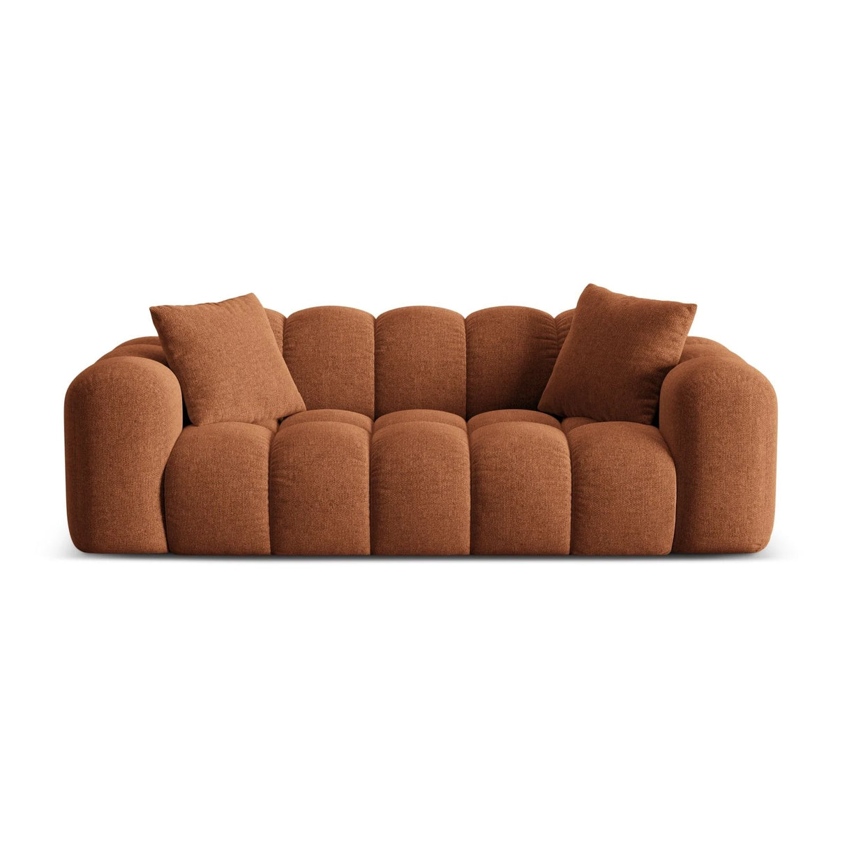 Treno 3-Sitzer Sofa aus Chenille in Ziegelstein (Eden 10 Terra), 210x94x70 cm von Cosmopolitan Design – Bild 1