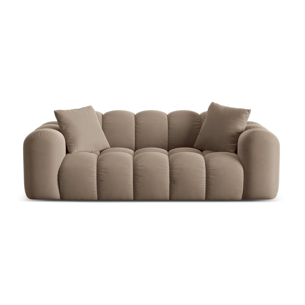 Treno 3-Sitzer Sofa aus Samt in Cappuccino (Bluvel 40), 210x94x70 cm von Cosmopolitan Design – Bild 1