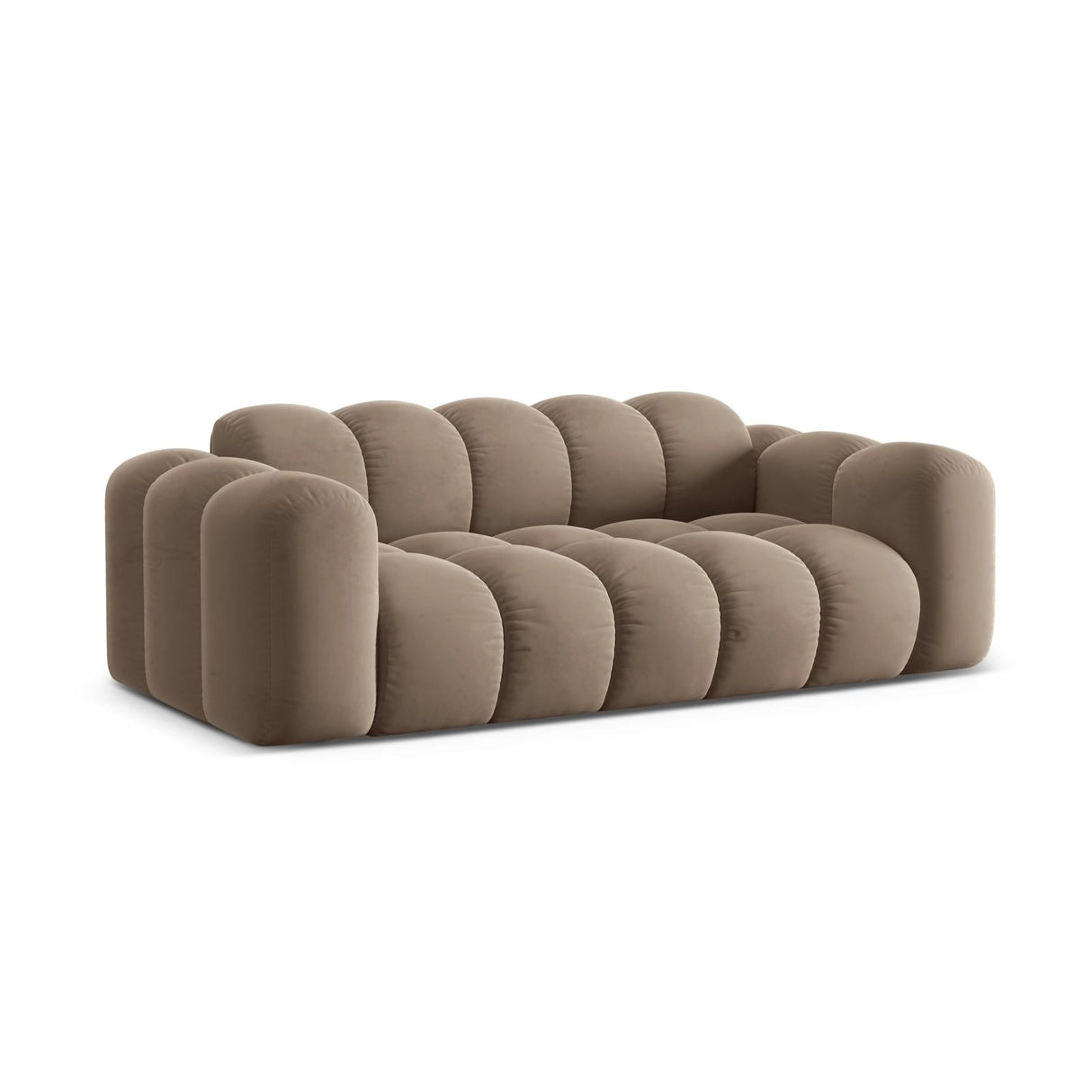Treno 3-Sitzer Sofa aus Samt in Cappuccino (Bluvel 40), 210x94x70 cm von Cosmopolitan Design – Bild 4