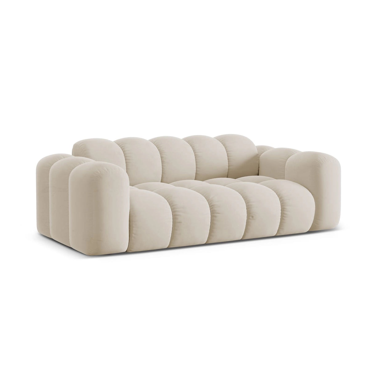 Treno 3-Sitzer Sofa aus Samt in Dunkelbeige (Bluvel 30), 210x94x70 cm von Cosmopolitan Design – Bild 4