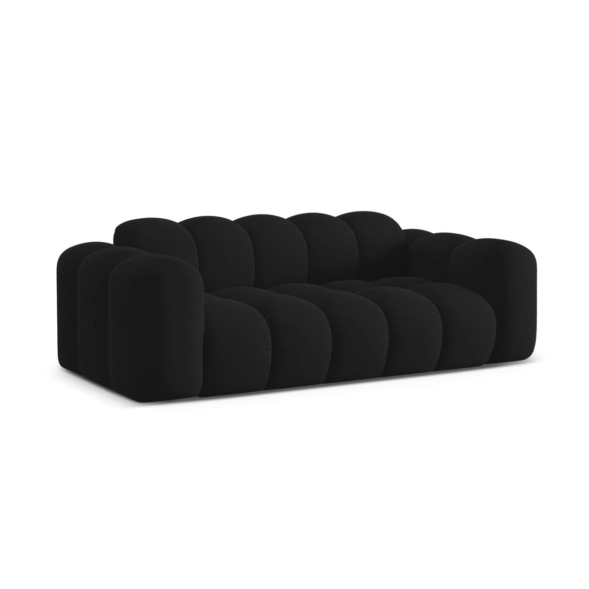 Treno 3-Sitzer Sofa aus Samt in Schwarz (Bluvel 19), 210x94x70 cm von Cosmopolitan Design – Bild 4
