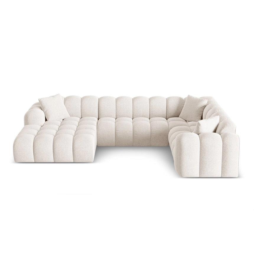 Treno 4-Sitzer Panorama Ecksofa, Rechte Seite, aus Samt oder Chenille, 330x240x70 cm von Cosmopolitan Design – Bild 1