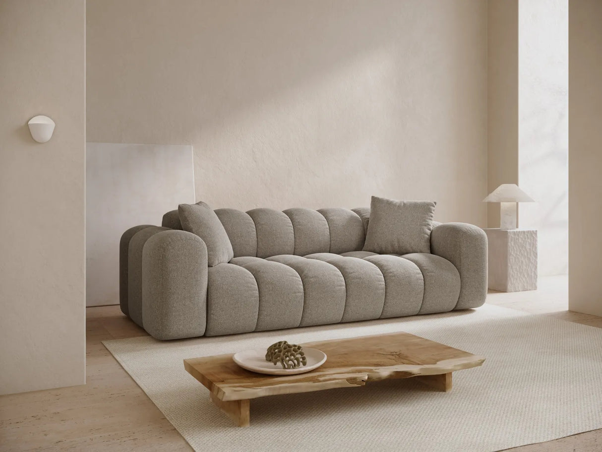 Treno 4-Sitzer Sofa aus Chenille in Dunkelbeige (Eden 4 Beige), 240x94x70 cm von Cosmopolitan Design – Bild 2