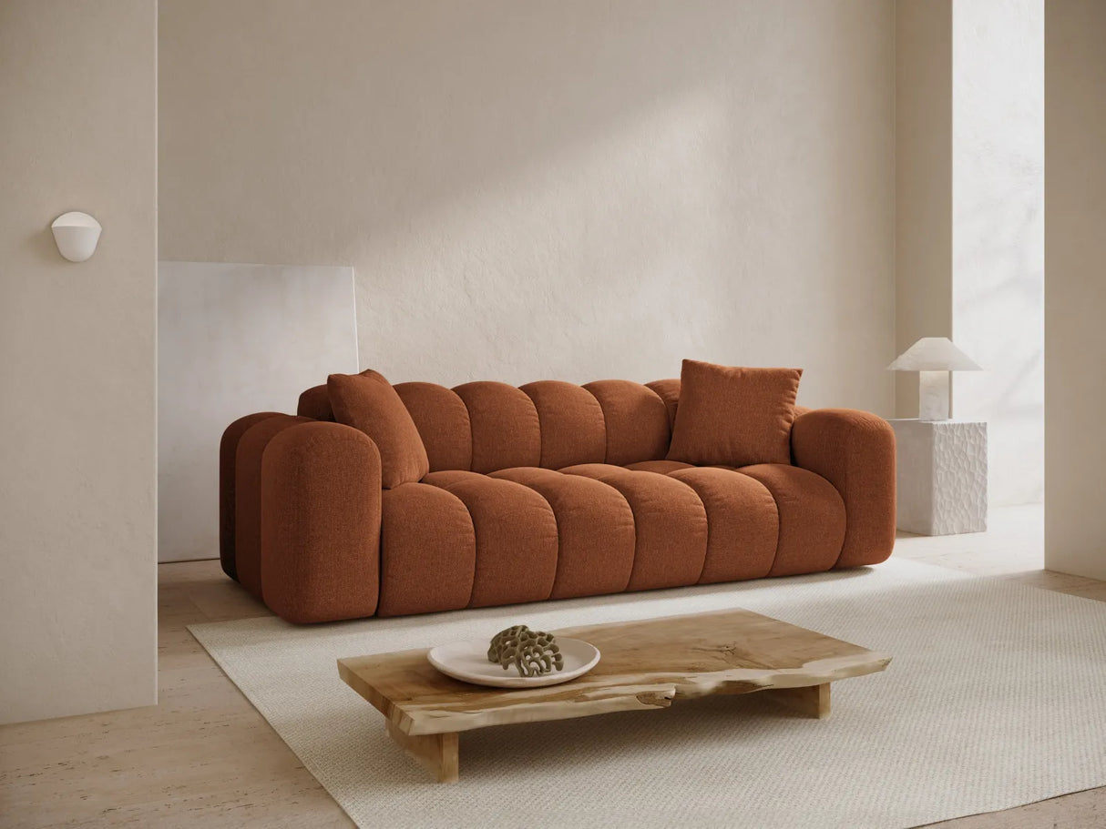 Treno 4-Sitzer Sofa aus Chenille in Ziegelstein (Eden 10 Terra), 240x94x70 cm von Cosmopolitan Design – Bild 2