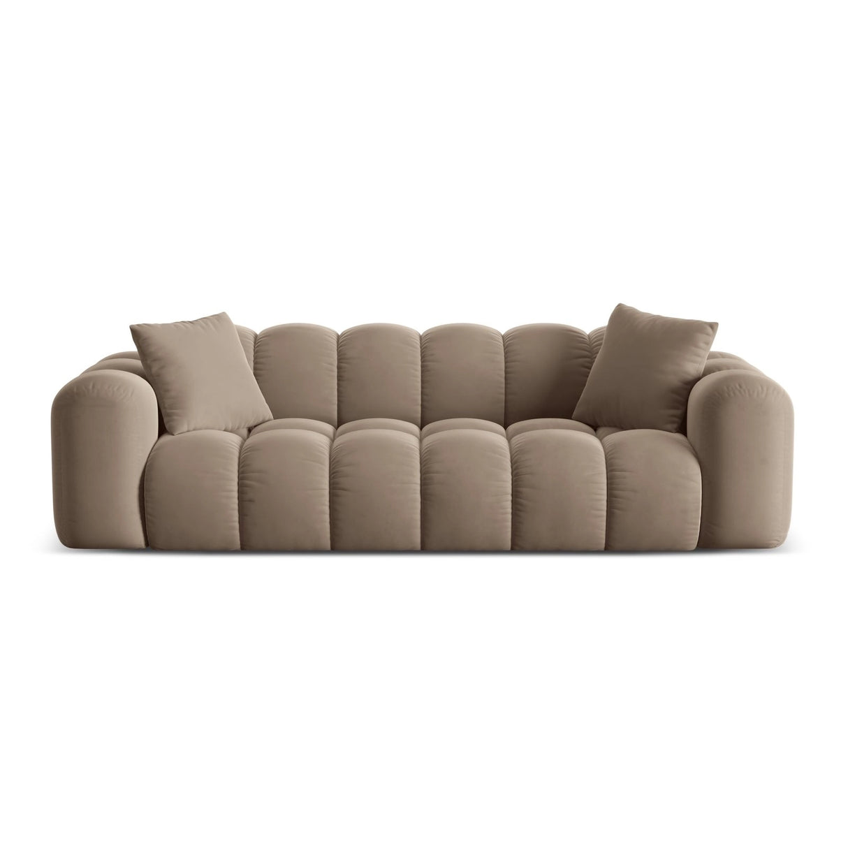 Treno 4-Sitzer Sofa aus Samt in Cappuccino (Bluvel 40), 240x94x70 cm von Cosmopolitan Design – Bild 1