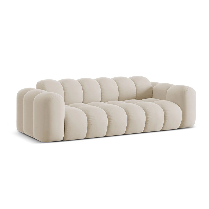 Treno 4-Sitzer Sofa aus Samt in Dunkelbeige (Bluvel 30), 240x94x70 cm von Cosmopolitan Design – Bild 4