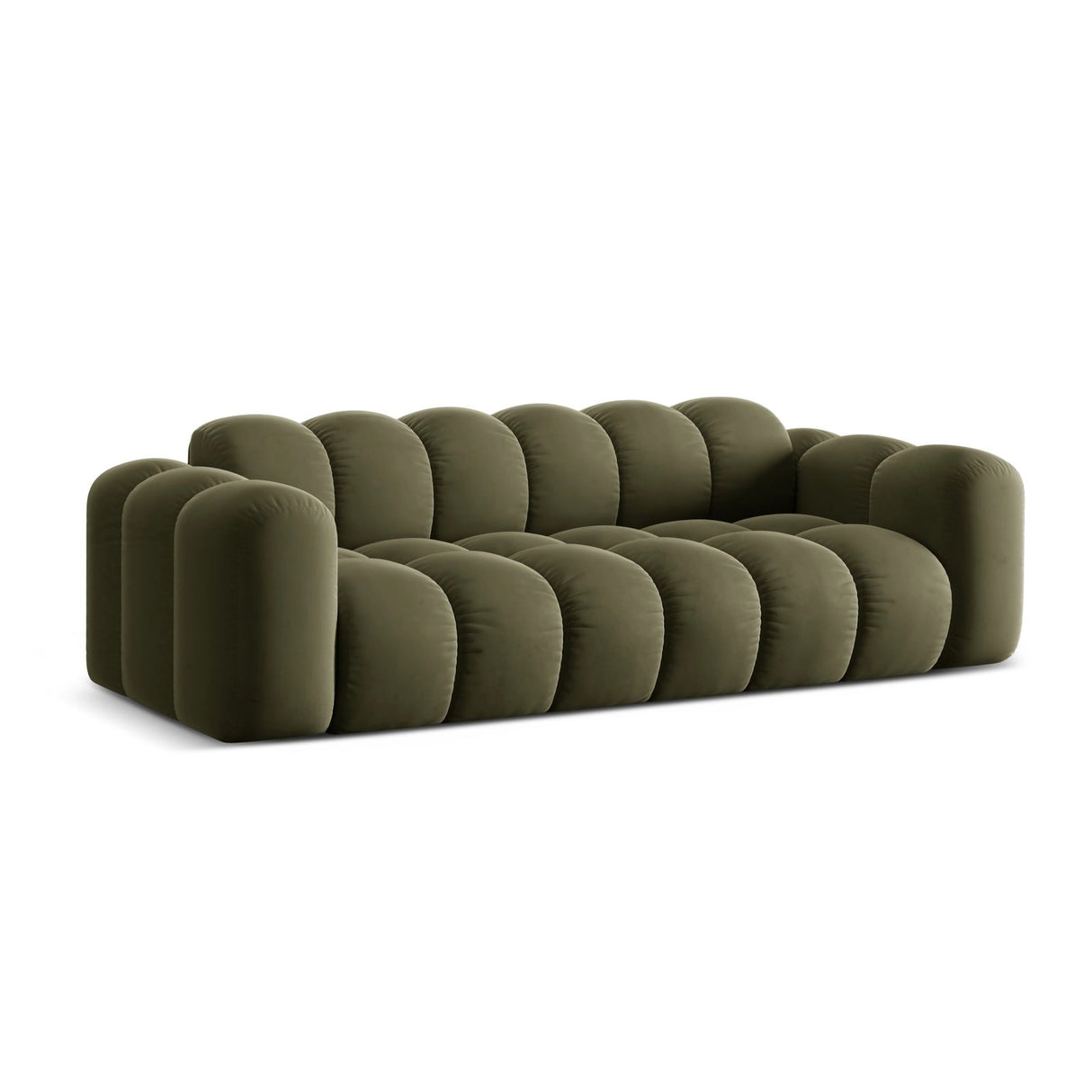 Treno 4-Sitzer Sofa aus Samt in Grün (Bluvel 77), 240x94x70 cm von Cosmopolitan Design – Bild 4