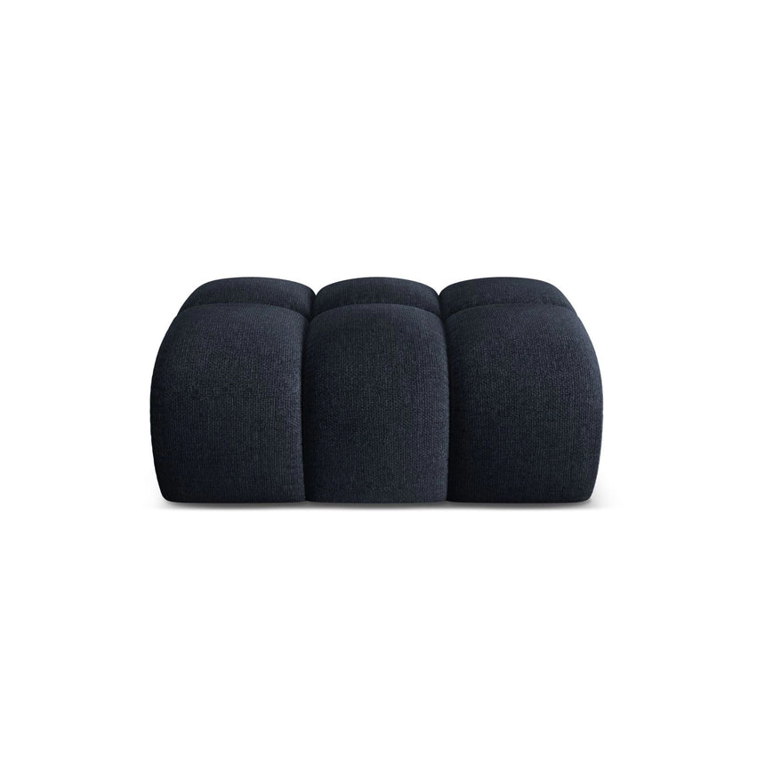 Treno Pouf aus Chenille in Marineblau (Eden 16 Deep Blue), 90x70x42 cm von Cosmopolitan Design – Bild 1