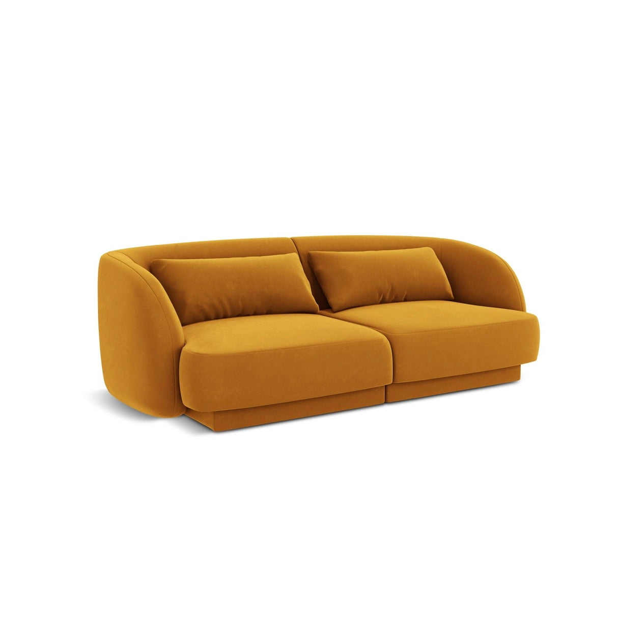 Tulum 2-Sitzer Sofa aus Samt in Gelb (Bluvel 68), 180x90x70 cm von Cosmopolitan Design – Bild 4