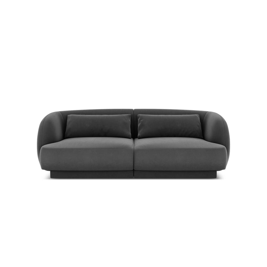 Tulum 2-Sitzer Sofa aus Samt in Grau (Bluvel 14), 180x90x70 cm von Cosmopolitan Design – Bild 1