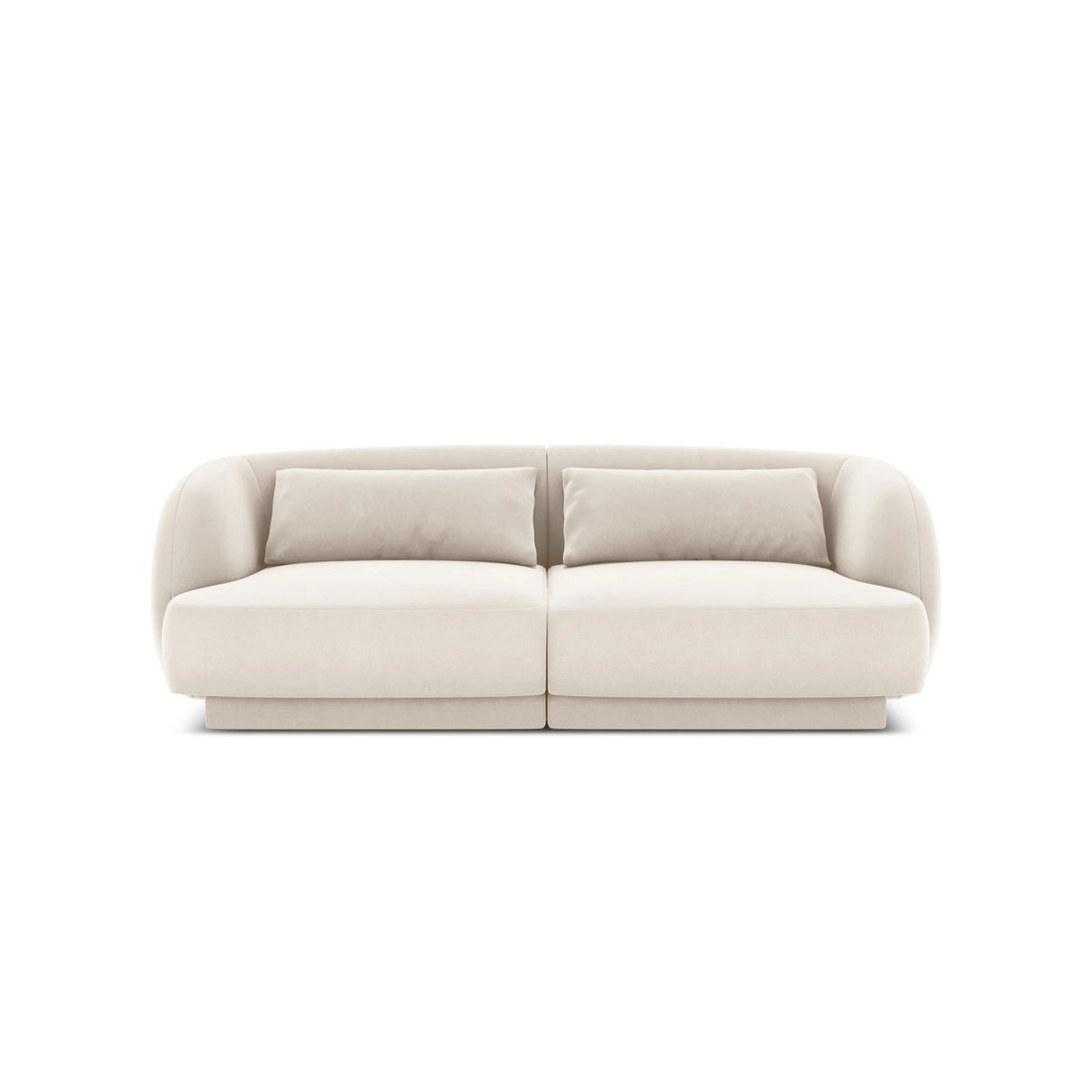Tulum 2-Sitzer Sofa aus Samt in Hellbeige (Bluvel 22), 180x90x70 cm von Cosmopolitan Design – Bild 1