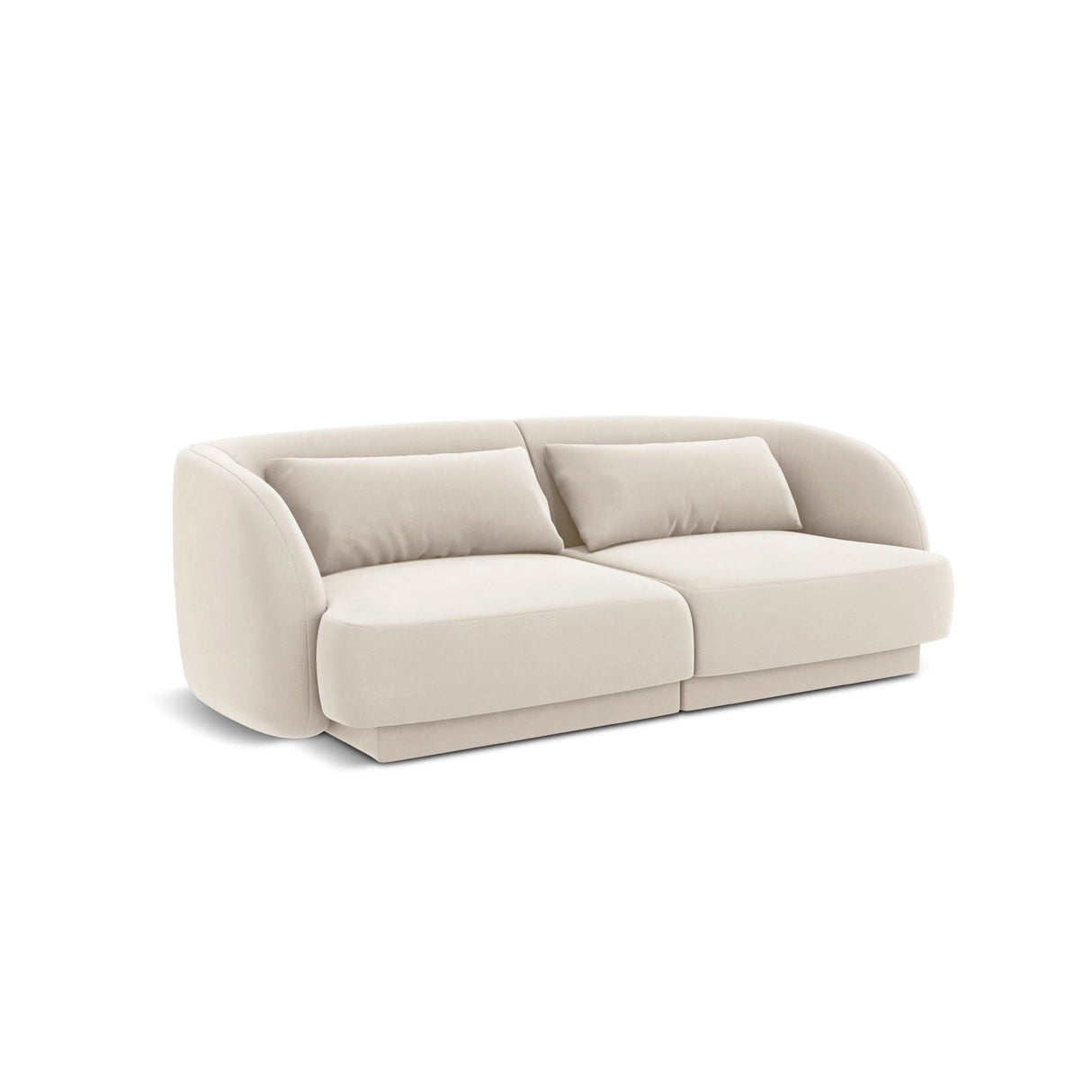 Tulum 2-Sitzer Sofa aus Samt in Hellbeige (Bluvel 22), 180x90x70 cm von Cosmopolitan Design – Bild 4