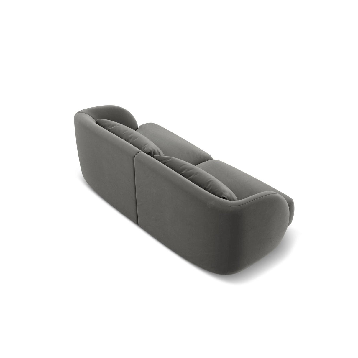 Tulum 2-Sitzer Sofa aus Samt in Hellgrau (Bluvel 13), 180x90x70 cm von Cosmopolitan Design – Bild 5