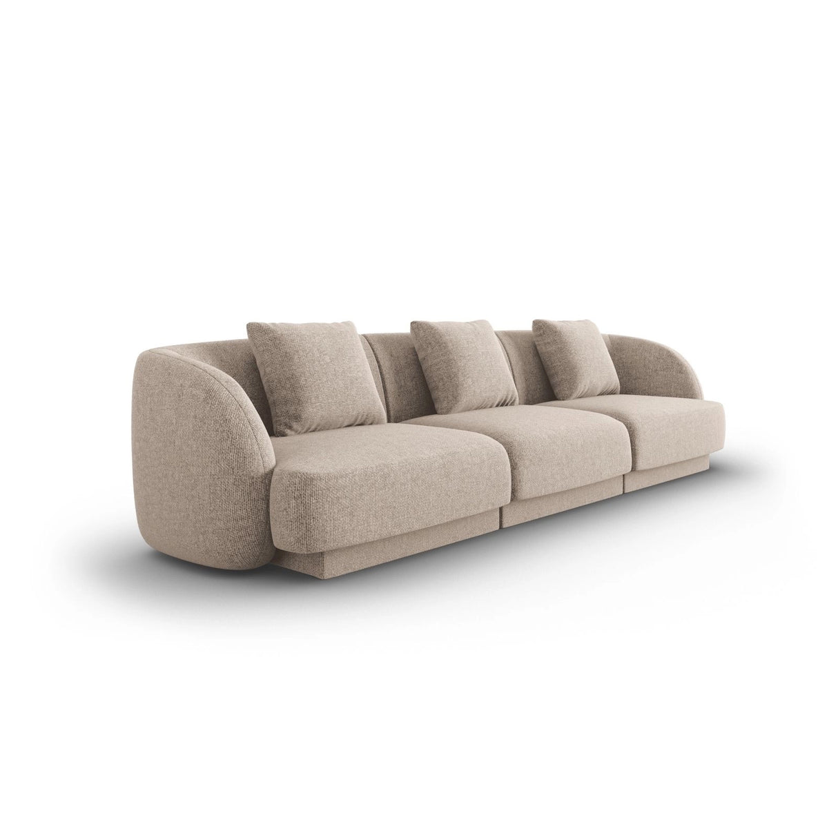 Tulum 3-Sitzer Sofa aus Chenille in Beige (Haga 30), 255x90x70 cm von Cosmopolitan Design – Bild 3