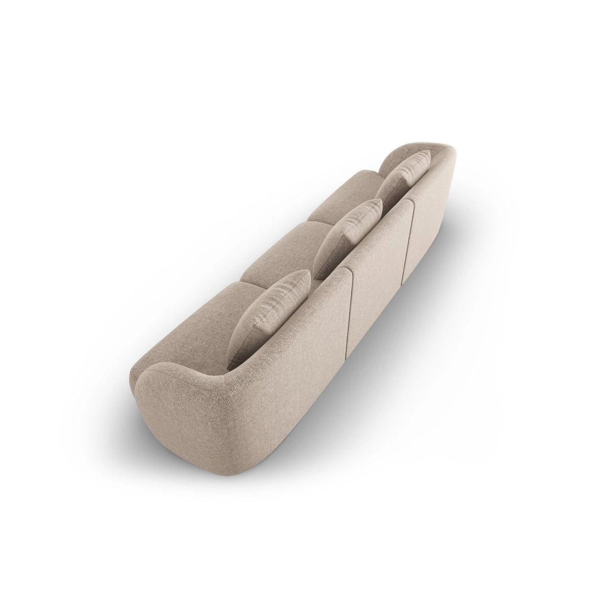 Tulum 3-Sitzer Sofa aus Chenille in Beige (Haga 30), 255x90x70 cm von Cosmopolitan Design – Bild 4