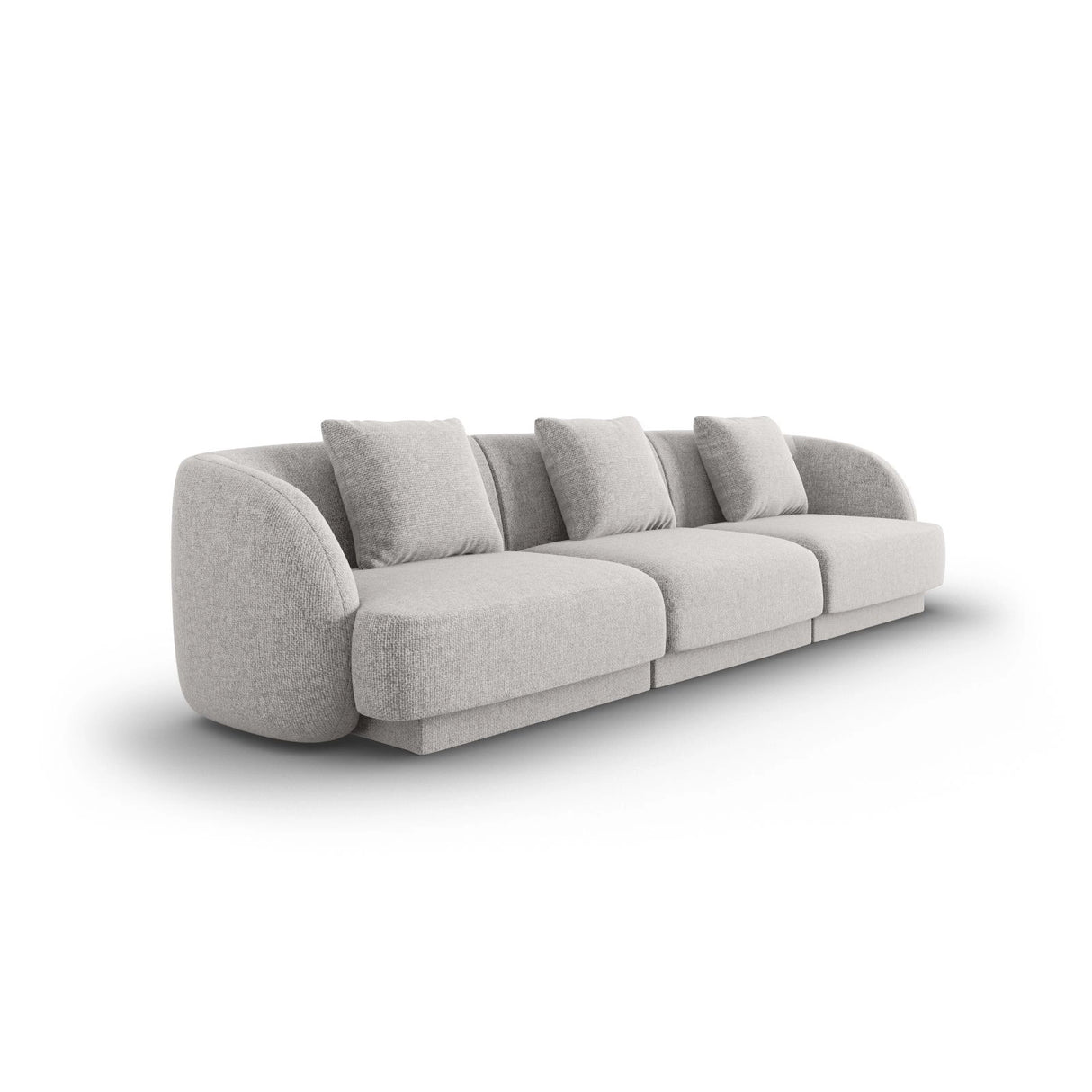 Tulum 3-Sitzer Sofa aus Chenille in Hellgrau (Haga 06), 255x90x70 cm von Cosmopolitan Design – Bild 3