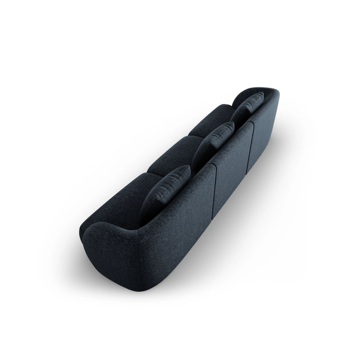 Tulum 3-Sitzer Sofa aus Chenille in Königsblau (Haga 86), 255x90x70 cm von Cosmopolitan Design – Bild 4