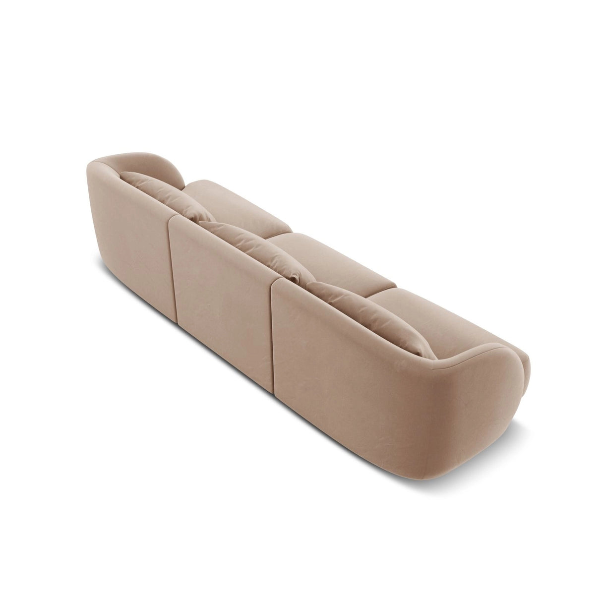 Tulum 3-Sitzer Sofa aus Samt in Beige (Bluvel 28), 255x90x70 cm von Cosmopolitan Design – Bild 5