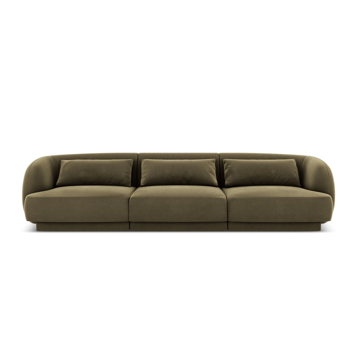 Tulum 3-Sitzer Sofa aus Samt in Grün (Bluvel 77), 255x90x70 cm von Cosmopolitan Design – Bild 1