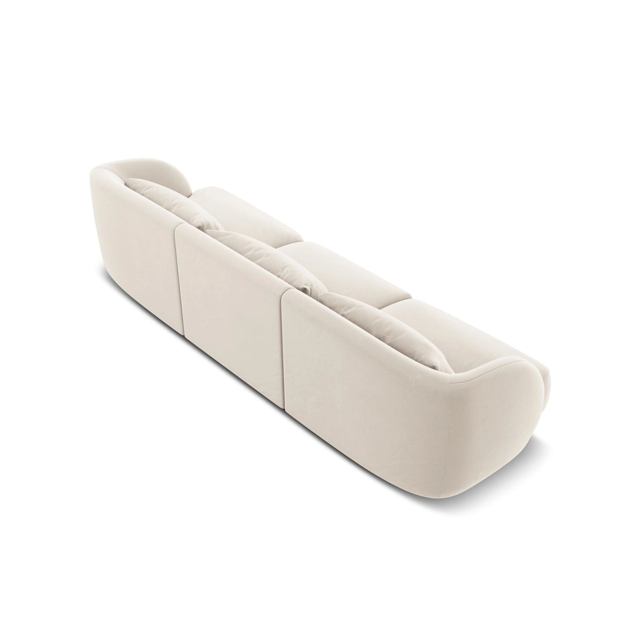 Tulum 3-Sitzer Sofa aus Samt in Hellbeige (Bluvel 22), 255x90x70 cm von Cosmopolitan Design – Bild 5