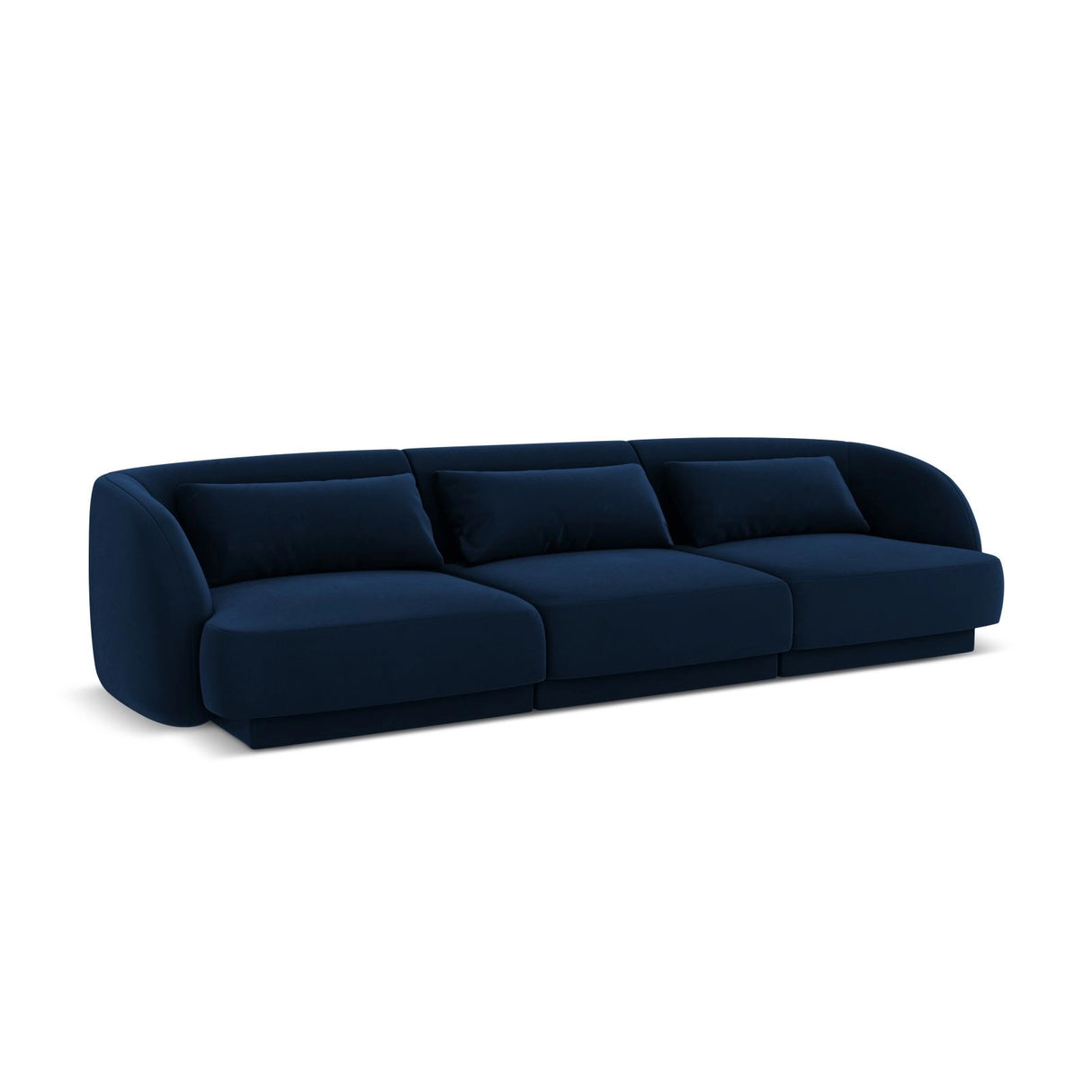 Tulum 3-Sitzer Sofa aus Samt in Königsblau (Bluvel 86), 255x90x70 cm von Cosmopolitan Design – Bild 4