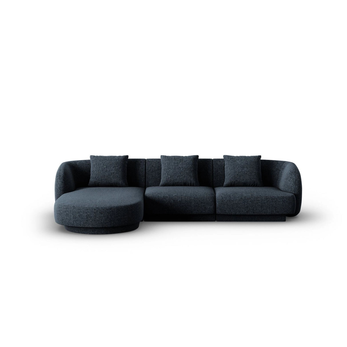 Tulum 4-Sitzer Ecksofa, Linke Seite, aus Chenille in Königsblau (Haga 86), 255x156x70 cm von Cosmopolitan Design – Bild 1