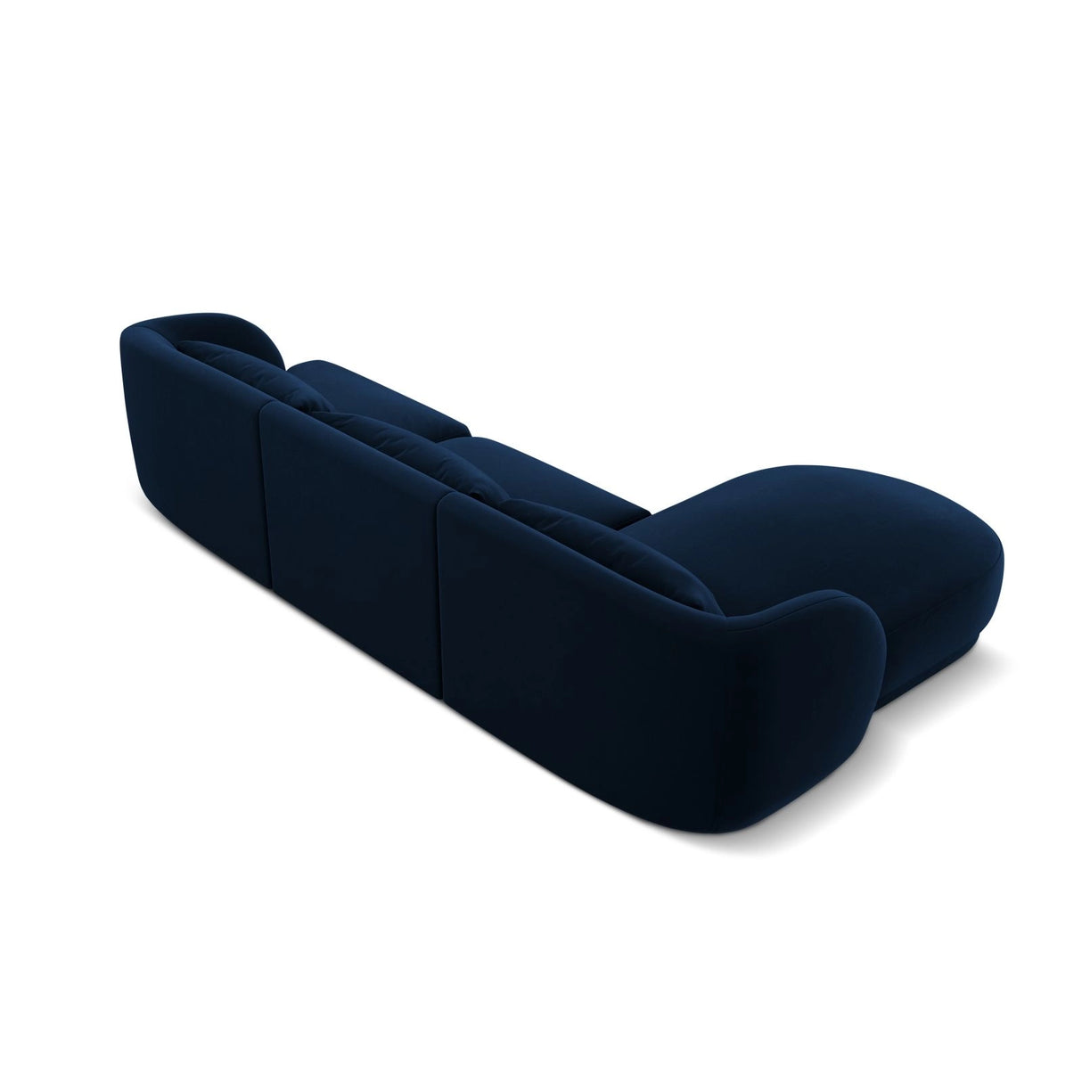 Tulum 4-Sitzer Ecksofa, Linke Seite, aus Samt in Königsblau (Bluvel 86), 255x156x70 cm von Cosmopolitan Design – Bild 5