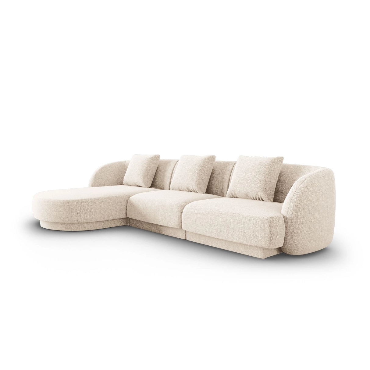 Tulum 4-Sitzer Ecksofa, Linke Seite, aus Samt oder Chenille, 255x156x70 cm von Cosmopolitan Design – Bild 3