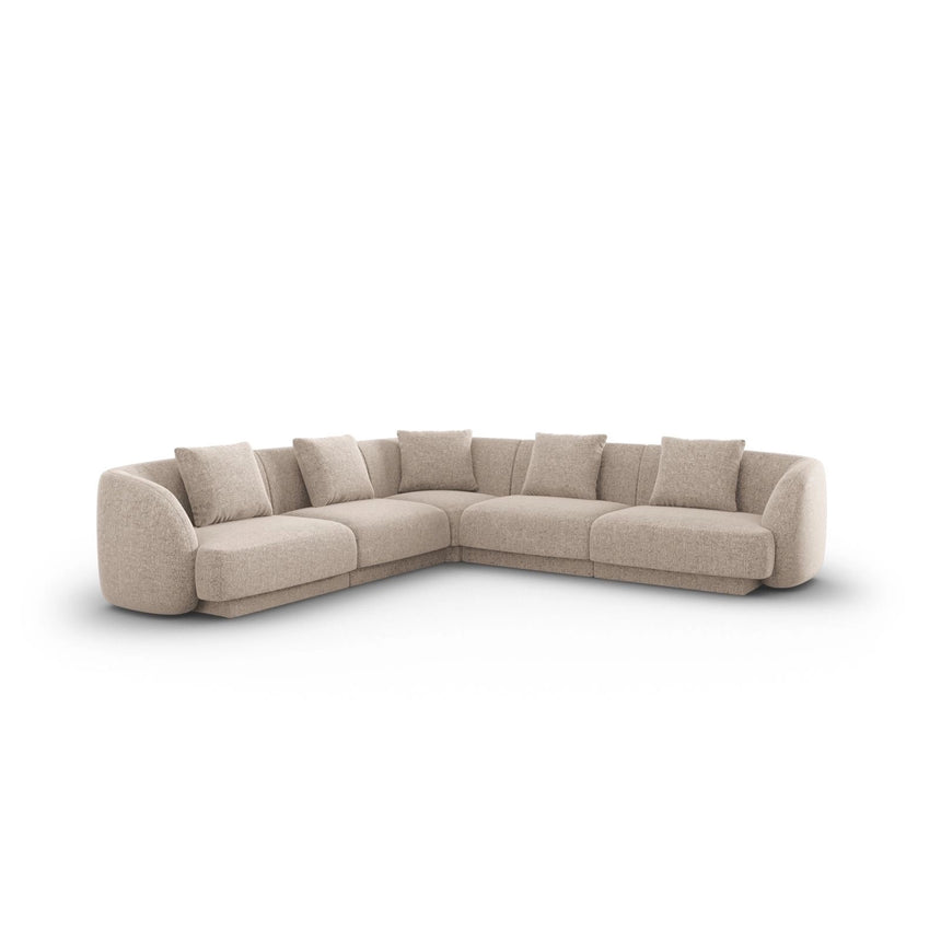 Tulum 5-Sitzer Ecksofa, Symmetrisch, aus Chenille in Beige (Haga 30), 255x255 cm von Cosmopolitan Design – Bild 1
