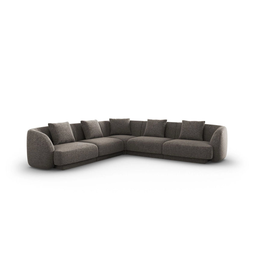 Tulum 5-Sitzer Ecksofa, Symmetrisch, aus Chenille in Grau (Haga 16), 255x255 cm von Cosmopolitan Design – Bild 1
