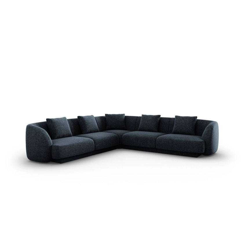 Tulum 5-Sitzer Ecksofa, Symmetrisch, aus Chenille in Königsblau (Haga 86), 255x255 cm von Cosmopolitan Design – Bild 1