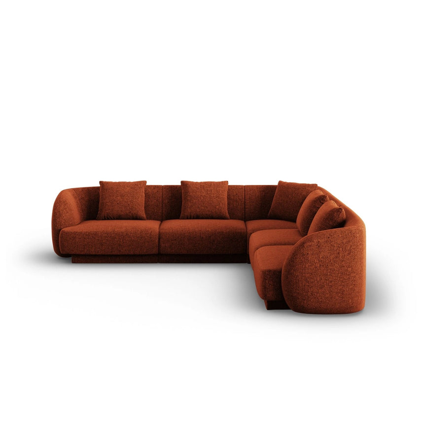 Tulum 5-Sitzer Ecksofa, Symmetrisch, aus Chenille in Terrakotta (Haga 44), 255x255 cm von Cosmopolitan Design – Bild 3