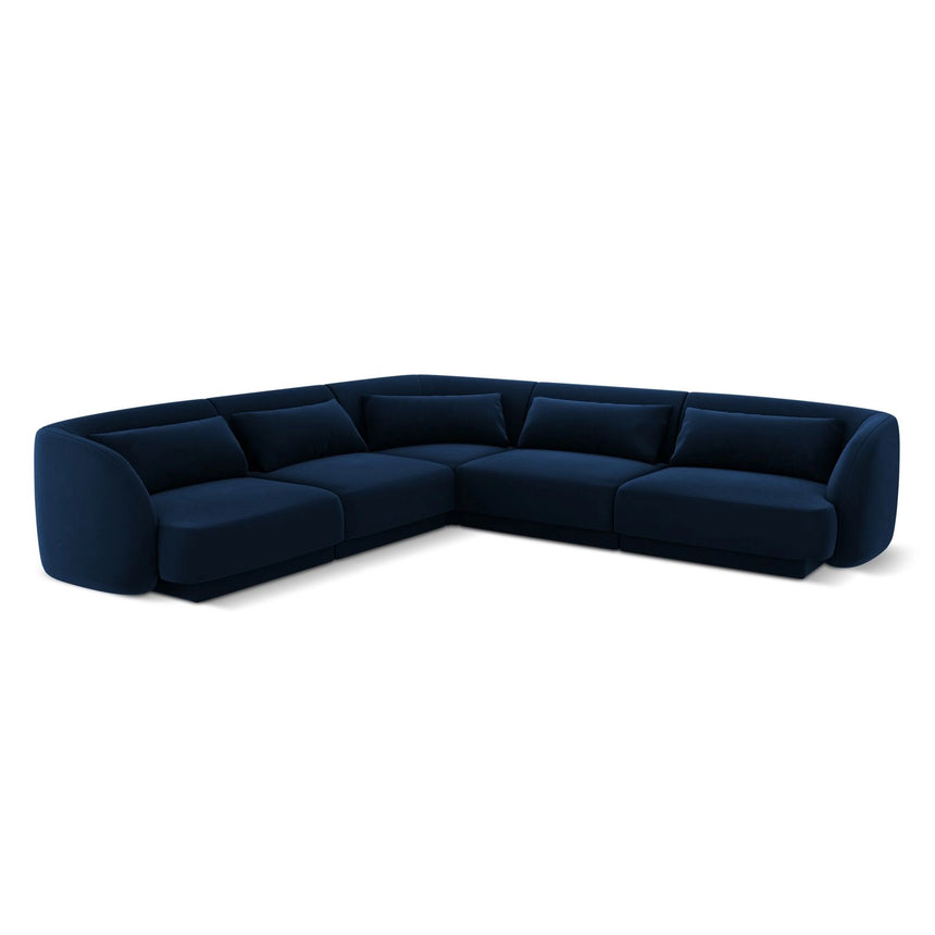 Tulum 5-Sitzer Ecksofa, Symmetrisch, aus Samt in Königsblau (Bluvel 86), 255x255 cm von Cosmopolitan Design – Bild 1