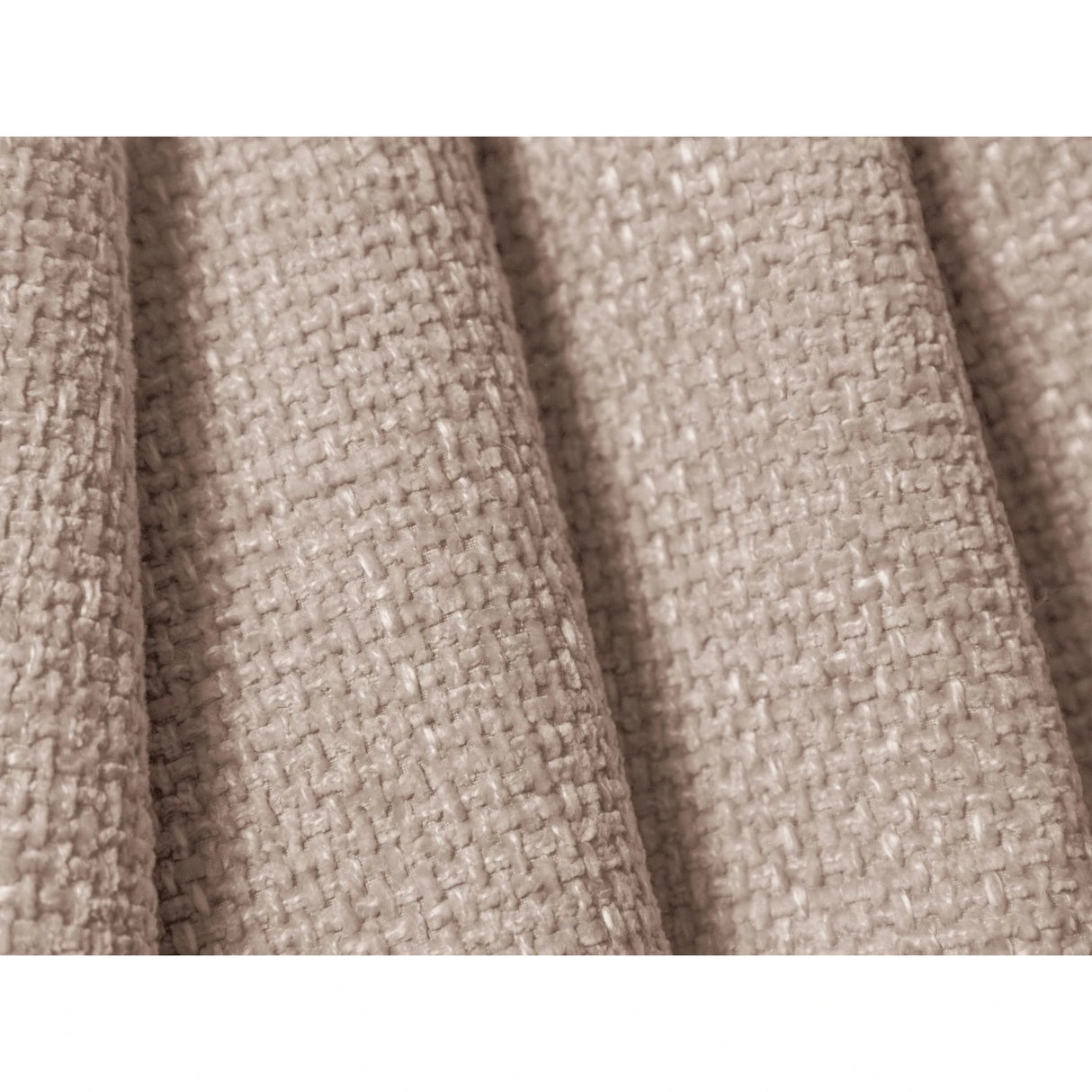 Tulum 5-Sitzer Panorama Sofa aus Chenille in Beige (Haga 30), Beine in Schwarzes Plastik, 330x156x70 cm von Cosmopolitan Design – Bild 5