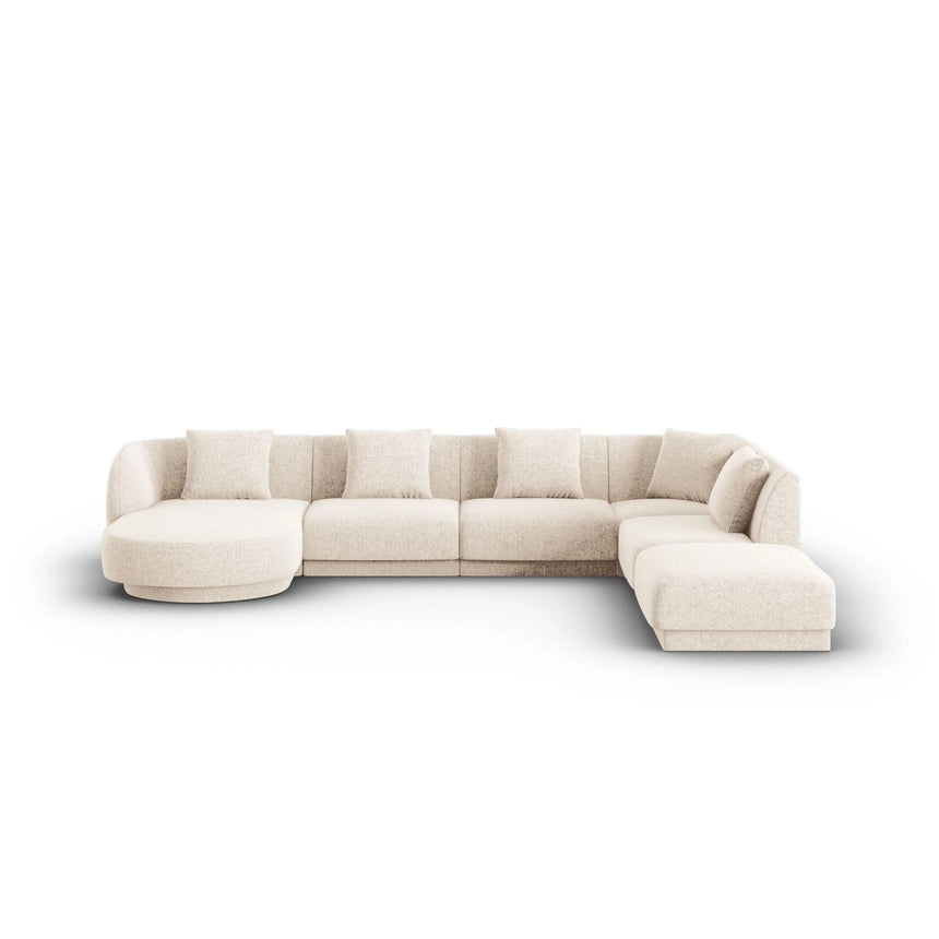 Tulum 6-Sitzer Panorama Ecksofa, Rechte Seite, aus Samt oder Chenille, 330x255x70 cm von Cosmopolitan Design – Bild 1