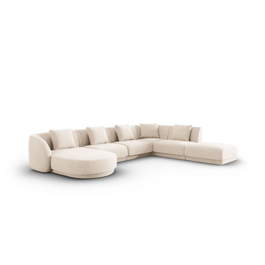 Tulum 6-Sitzer Panorama Ecksofa, Rechte Seite, aus Samt oder Chenille, 330x255x70 cm von Cosmopolitan Design – Bild 3
