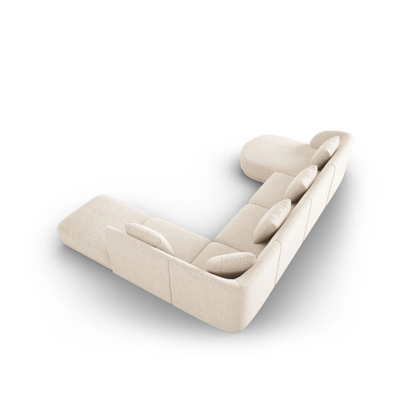 Tulum 6-Sitzer Panorama Ecksofa, Rechte Seite, aus Samt oder Chenille, 330x255x70 cm von Cosmopolitan Design – Bild 4