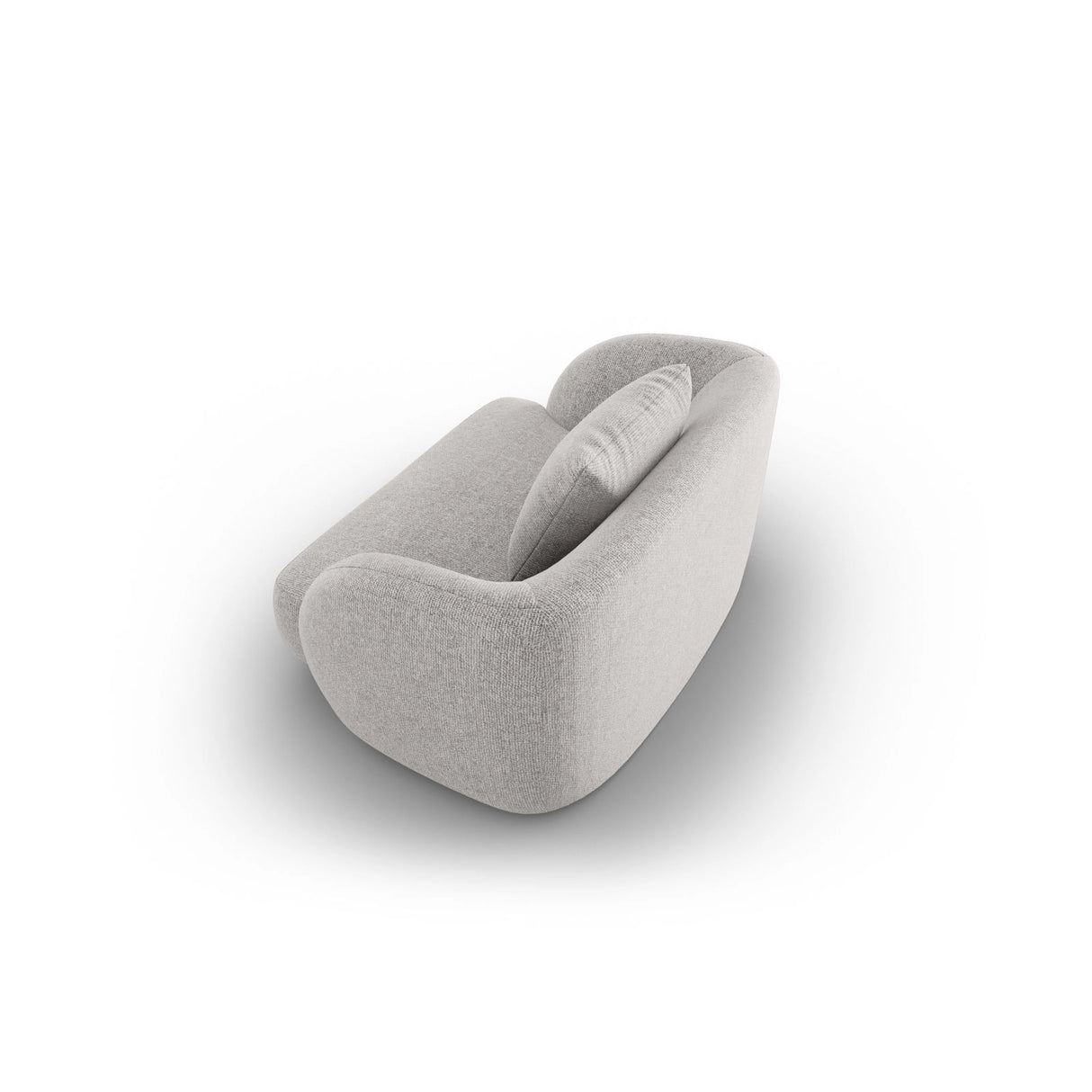 Tulum Sessel aus Chenille in Hellgrau (Haga 06), 103x90x70 cm von Cosmopolitan Design – Bild 4