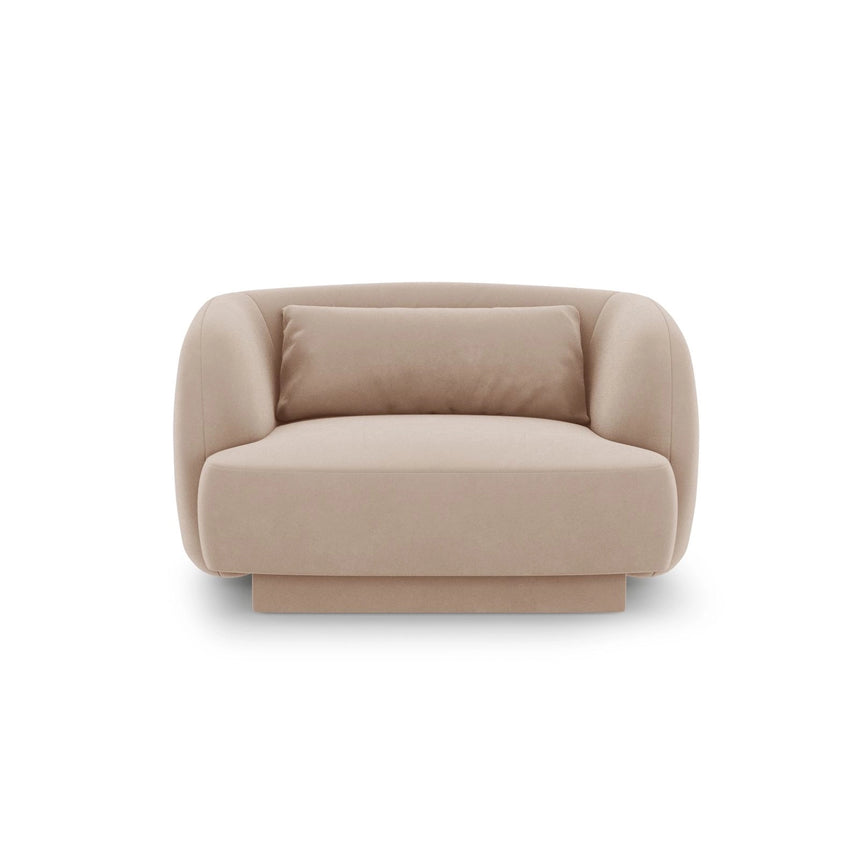 Tulum Sessel aus Samt in Beige (Bluvel 28), 103x90x70 cm von Cosmopolitan Design – Bild 1