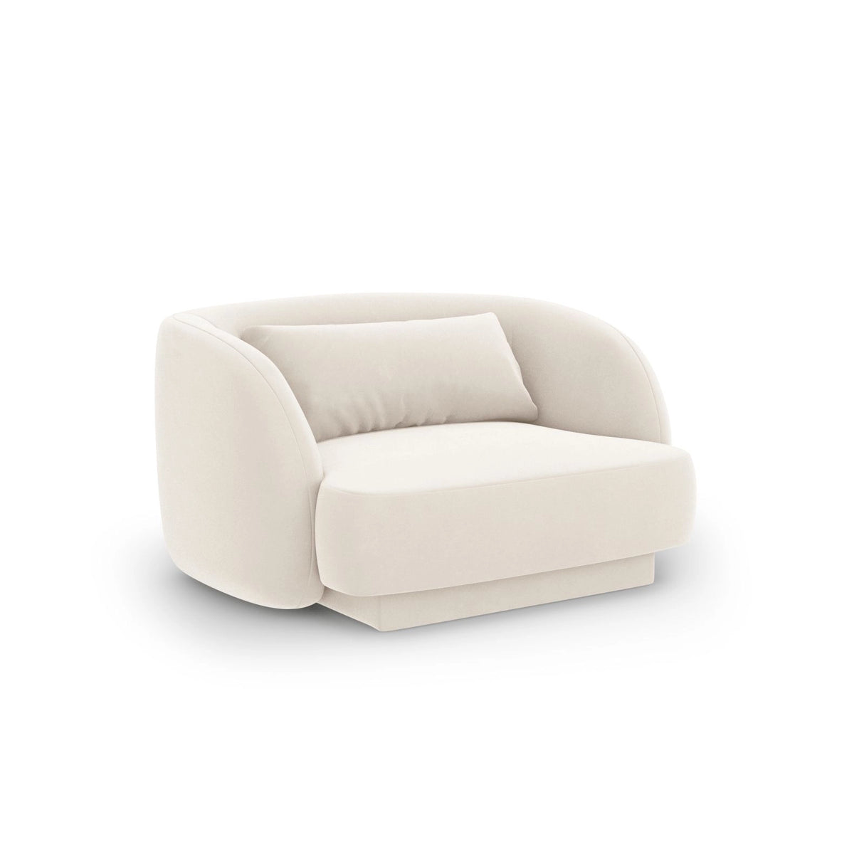 Tulum Sessel aus Samt in Hellbeige (Bluvel 22), 103x90x70 cm von Cosmopolitan Design – Bild 4