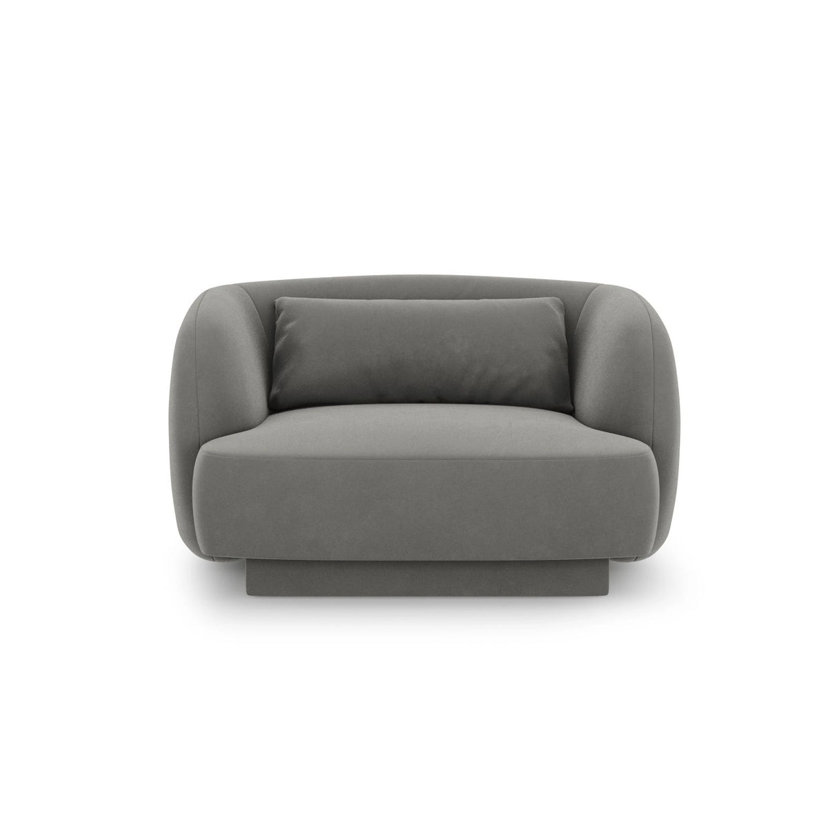 Tulum Sessel aus Samt in Hellgrau (Bluvel 13), 103x90x70 cm von Cosmopolitan Design – Bild 1