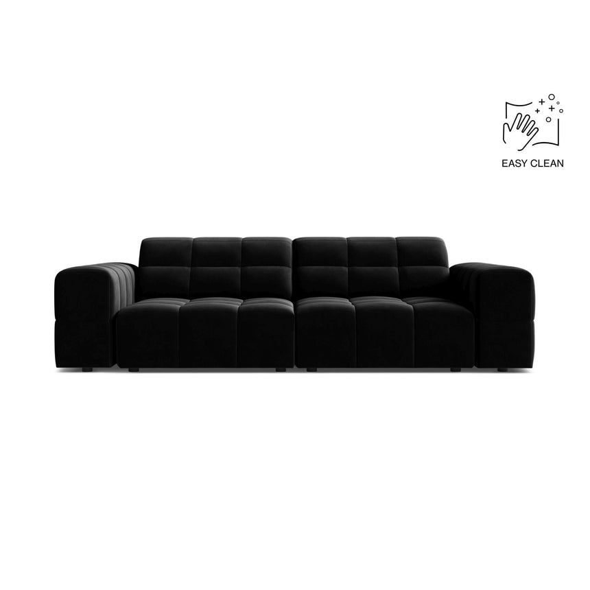 Velvet Sofa, "Chicago", 3 Seats, Black, 212x102x78
Made in Europe von Cosmopolitan Design – Bild 1