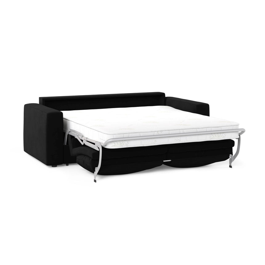 Velvet Sofa With Bed Function, "Grena", 3 Seats, Black, 205x100x90Made in Europe von Cosmopolitan Design – Bild 4