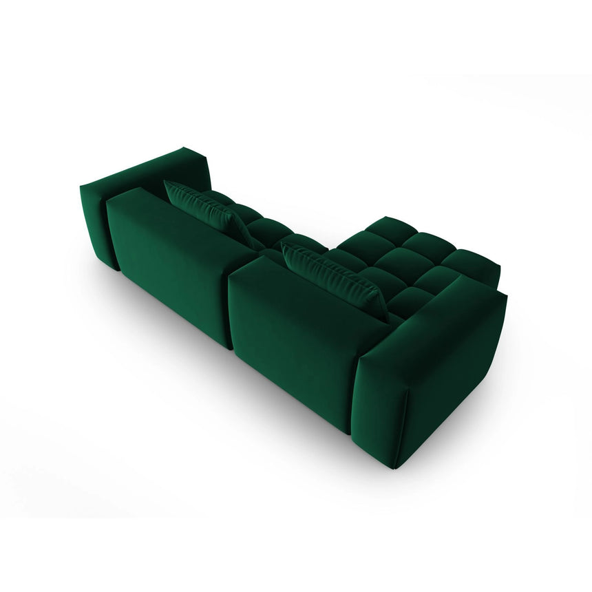 Verona 3-Sitzer Ecksofa, Linke Seite, aus Samt in Flaschengrün (Casino Deep Green), 260x145 cm von Cosmopolitan Design – Bild 5