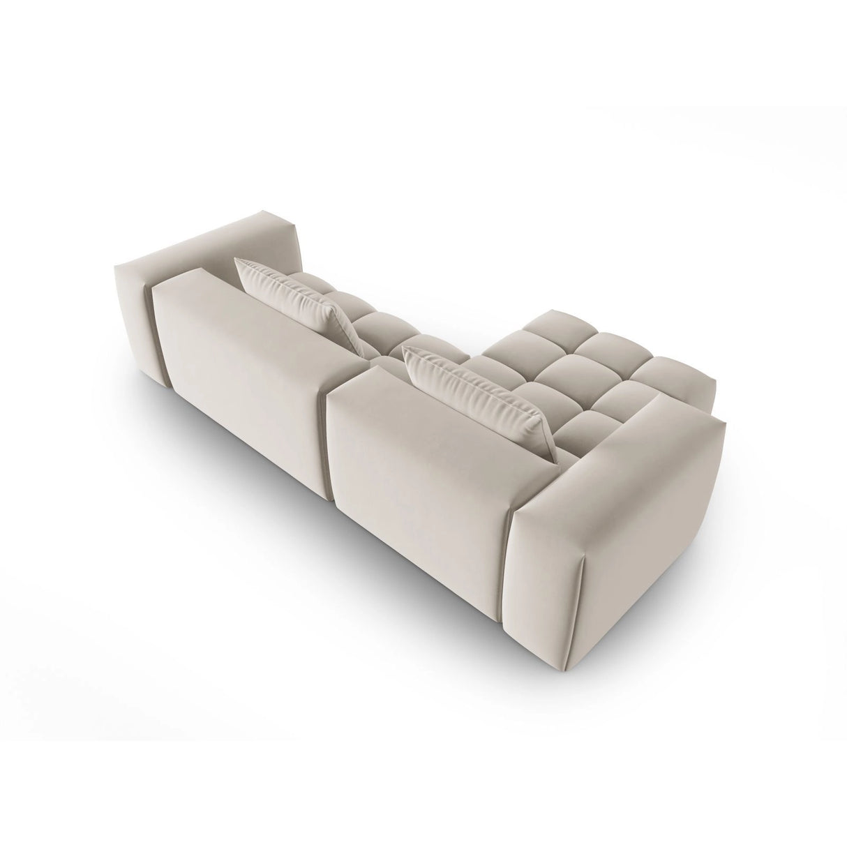 Verona 3-Sitzer Ecksofa, Linke Seite, aus Samt oder Strukturstoff, 260x145 cm von Cosmopolitan Design – Bild 5