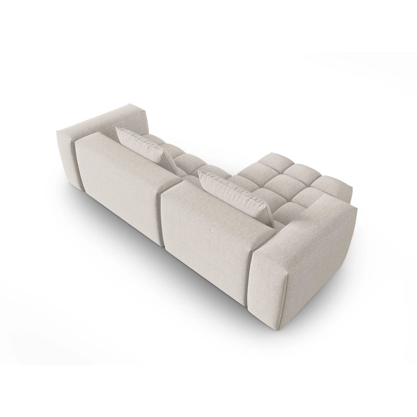 Verona 3-Sitzer Ecksofa, Linke Seite, aus Strukturierter Stoff in Beige (Sorella 03), 260x145 cm von Cosmopolitan Design – Bild 5