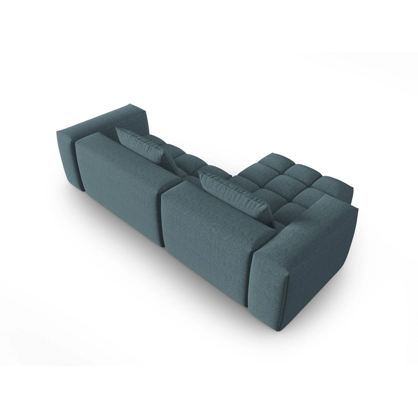 Verona 3-Sitzer Ecksofa, Linke Seite, aus Strukturierter Stoff in Hellblau (Sorella 76), 260x145 cm von Cosmopolitan Design – Bild 5