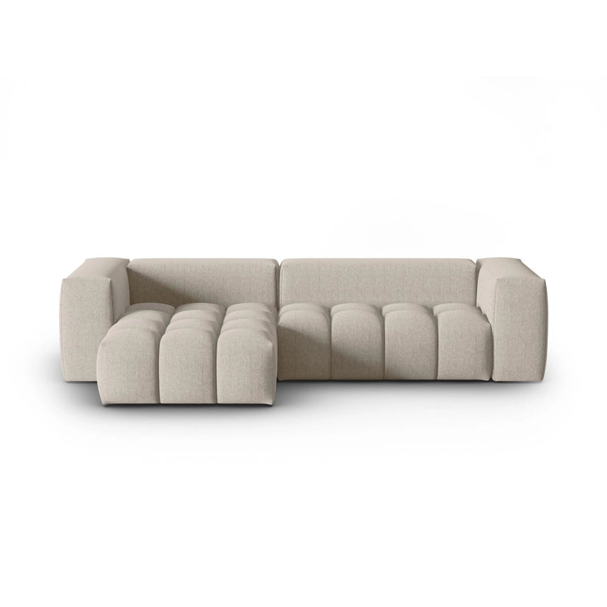 Verona 3-Sitzer Ecksofa, Linke Seite, aus Strukturierter Stoff in Sand (Sorella 05), 260x145 cm von Cosmopolitan Design – Bild 1